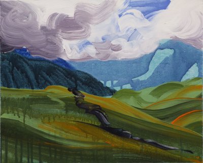 Loèche-les-Bains 26, 2014 (acrylique sur toile) - Olivier Morel