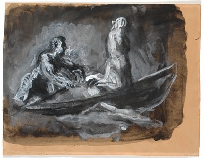 Le bateau de Charon. Psyché est conduite sur le Styx - Oluf Hartmann
