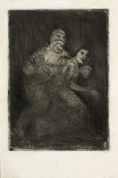 Un homme surprend une femme - Oluf Hartmann