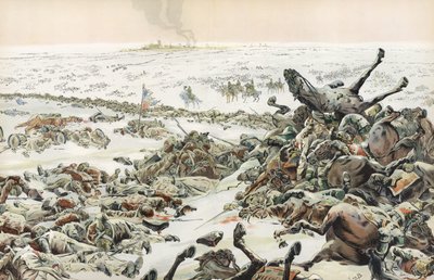 Napoléon observant le massacre à la bataille indécise d