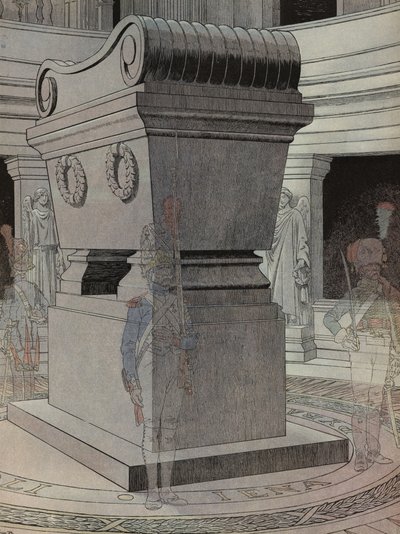 Tombeau de Napoléon aux Invalides, Paris, gardé par des soldats fantômes - Onfray de Breville Job