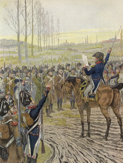 Les paroles de Napoléon lues à certains de ses soldats pendant la campagne du Rhin, 1805 - Onfray de Breville Job