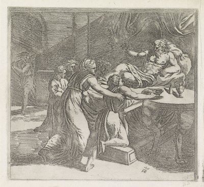 Isaac bénit Jacob (Peintures dans la Loggia de Raphaël) - Orazio Borgianni