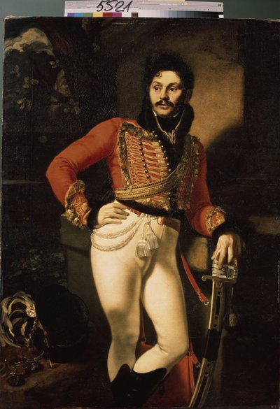 Portrait du colonel de hussard Eugraph Davydov - Orest Adamovich Kiprensky