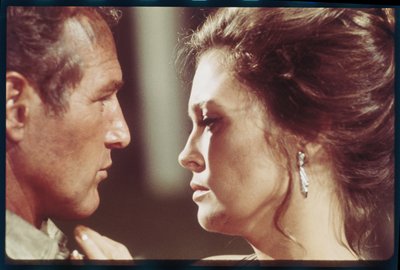 Paul Newman et Faye Dunaway sur le plateau de 