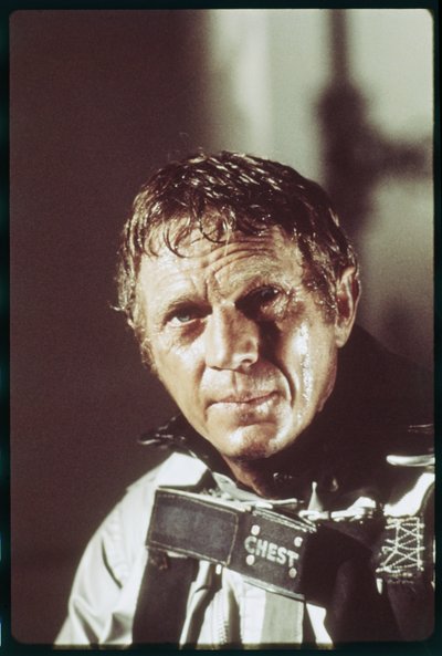 Steve McQueen sur le tournage de 