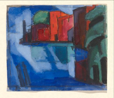 Début du printemps, vallée de Passaic - Oscar Bluemner