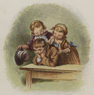 Deux petites filles essayant de remonter le moral d