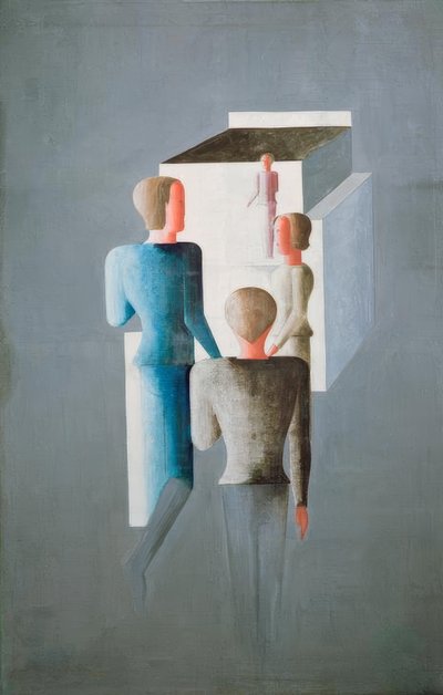 Quatre figures et un cube - Oskar Schlemmer