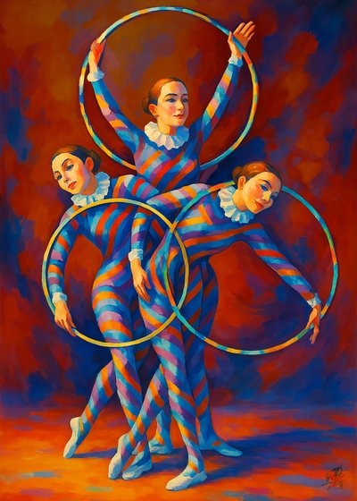 Les danseurs de cerceaux Harlequin - Osvaldo Russo