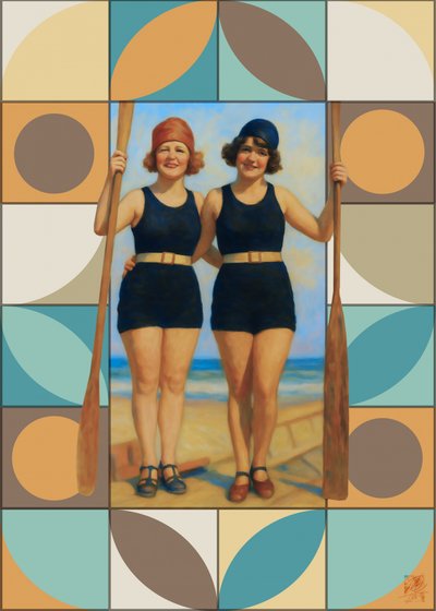Pagayeurs de plage à l
