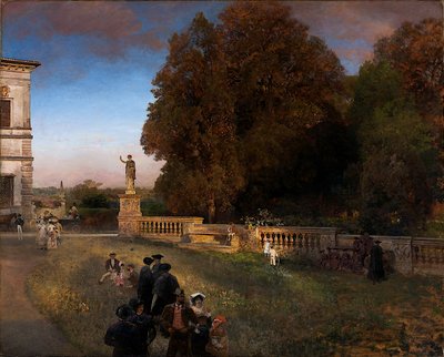 Dans le parc de la Villa Borghese - Oswald Achenbach
