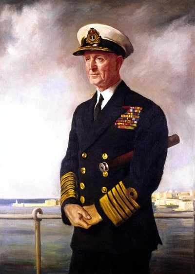 Amiral Cunningham, copie de portrait par O
