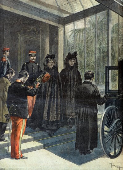 Madame Félix Faure quittant l