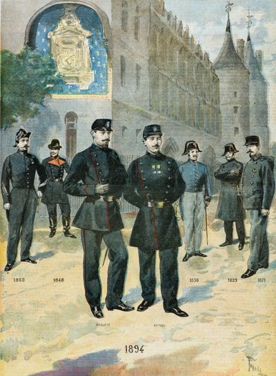 Les différents costumes de la police française - Oswaldo Tofani