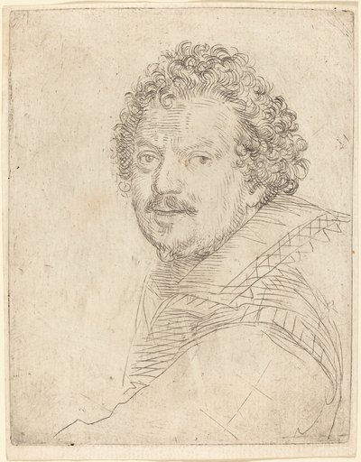 Un homme avec moustache et barbiche, de face - Ottavio Leoni