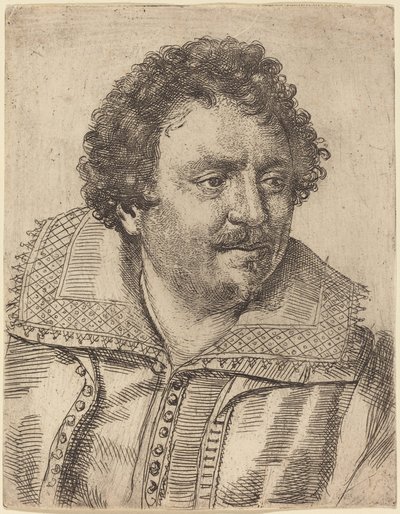 Un homme avec une moustache et une barbiche, face à droite - Ottavio Leoni
