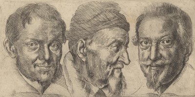 Trois portraits représentant peut-être Camillo Graffico, Ercole Pedemonte et Antoni..., vers 1620-30 - Ottavio Mario Leoni