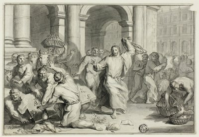 Le Christ chasse les changeurs du temple - Ottmar Elliger the Younger