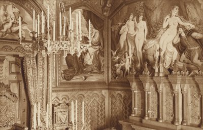 Château de Neuschwanstein du roi de Bavière, étude, images de la légende de Tannhäuser - Otto Ballerstedt