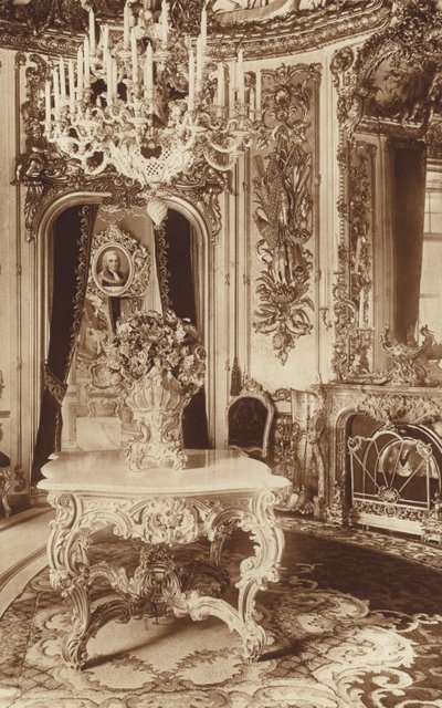 Château de Linderhof du roi de Bavière, salle à manger avec Tischlein deck dich! - Otto Ballerstedt