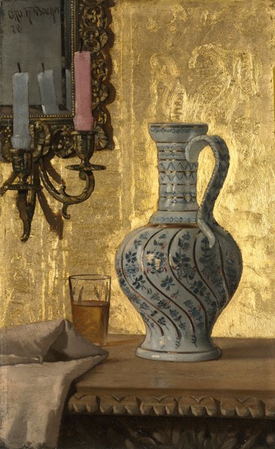 Pichet et un verre sur une table - Otto H. Bacher