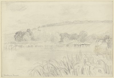 Paysage fluvial près de Streatley-on-Thames - Otto Scholderer