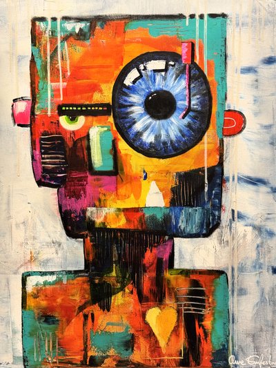 Robot abstrait coloré - Owe Emfestav