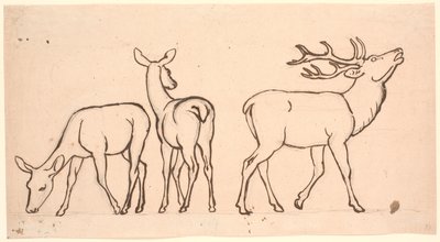 Cerfs et deux biches - P.C. Skovgaard