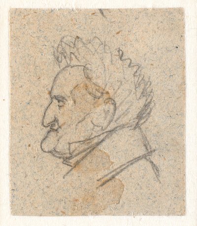 Portrait de profil du peintre de fleurs C.D. Fritzsch - P.C. Skovgaard