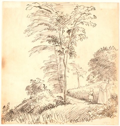 Promenade sur le sentier (peut-être Vedbæk) - P.C. Skovgaard