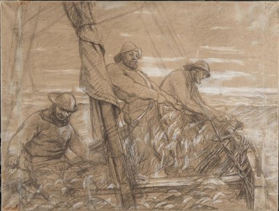 Pêcheurs de Hornbæk à la chasse au hareng. Tôt le matin - Peder Severin Krøyer