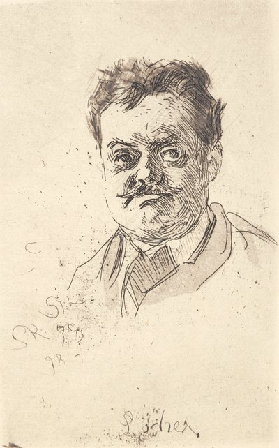 Portrait de Carl Locher, de face - Peder Severin Krøyer