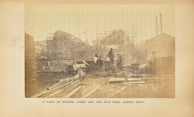 Cour de MM. James Ash et Co, Cubitt Town, Millwall : Vue intérieure - P. Barry