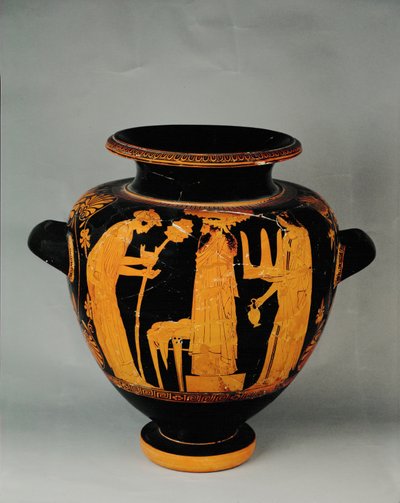 Fête de Dionysos avec deux femmes acolytes ... - Painter Eupolis