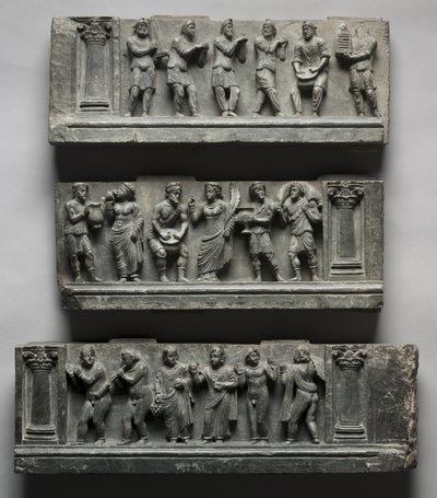 Relief bacchanal, Pakistan, Gandhara, région de Buner, début de la période Kushan (1-320 après J.-C.) - Pakistani School