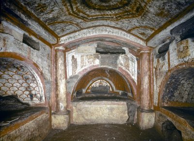 ART TRADITIONNEL : Catacombes de Domitilla. Cubiculum d