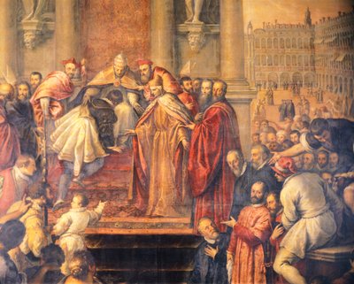 Le Pape envoyant le jeune Otto à Barberousse pour négocier la paix - Palma Il Giovane