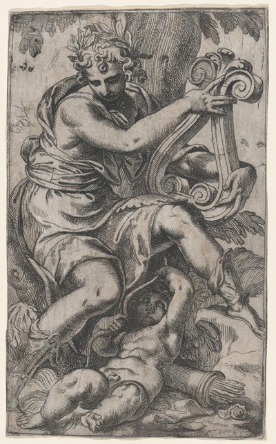 Cupidon et Apollon avec une lyre, vers 1568 - Paolo Farinati