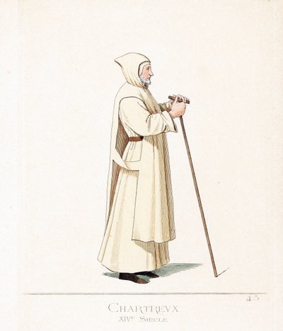 Costume clérical : un moine chartreux, ordre de Saint Bruno - Paolo Mercuri