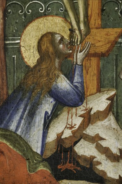 Marie Madeleine, détail du Polyptyque de la Crucifixion avec Saints - Paolo Veneziano