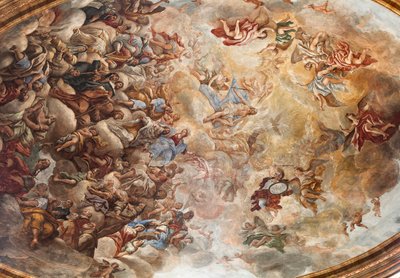 Fresques de Paolo de Matteis datées de 1714 sur la voûte et sur le tambour, représentant la vie du saint, chapelle de San Cataldo dans la cathédrale, Tarente, Italie (photo) - Paolo di Matteis