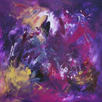 Abstrait violet éclatant - Paresh Nrshinga FRSA