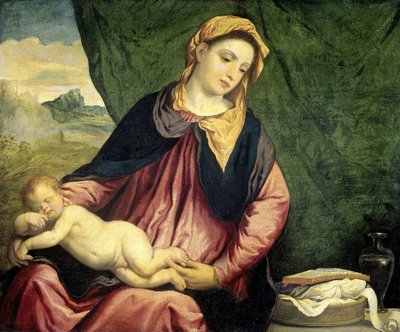 Madonna avec enfant endormi - Paris Bordone