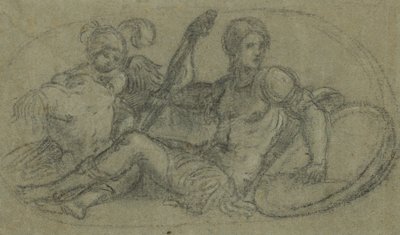 Homme assis avec putto et armure - Paris Bordone