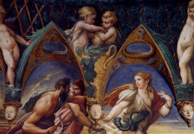Actéon avec ses compagnons (détail) - Parmigianino