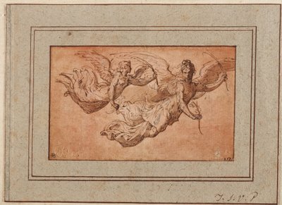 Deux études pour la figure de la Victoire - Parmigianino
