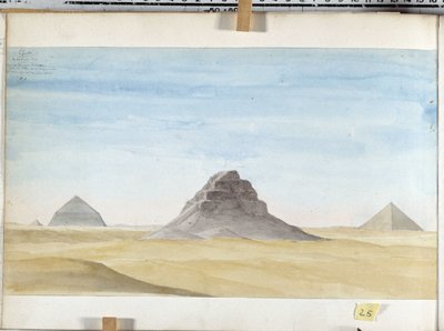 Vue de la pyramide de Dachour - Pascal Xavier (after) Coste
