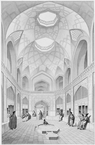 Bazaar Adji Seid Hussein, à Kashan, de 