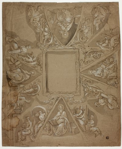 Décoration de plafond avec quatre Pères de l